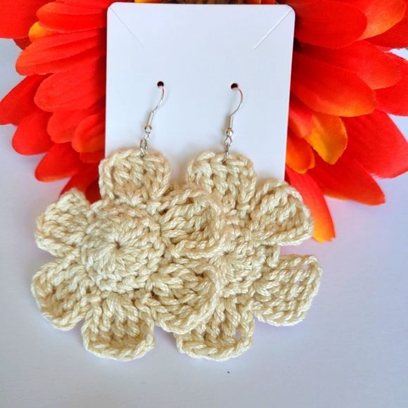 CROCHET Earrings, Summer Earrings ☀️ - Picture 9 of 10